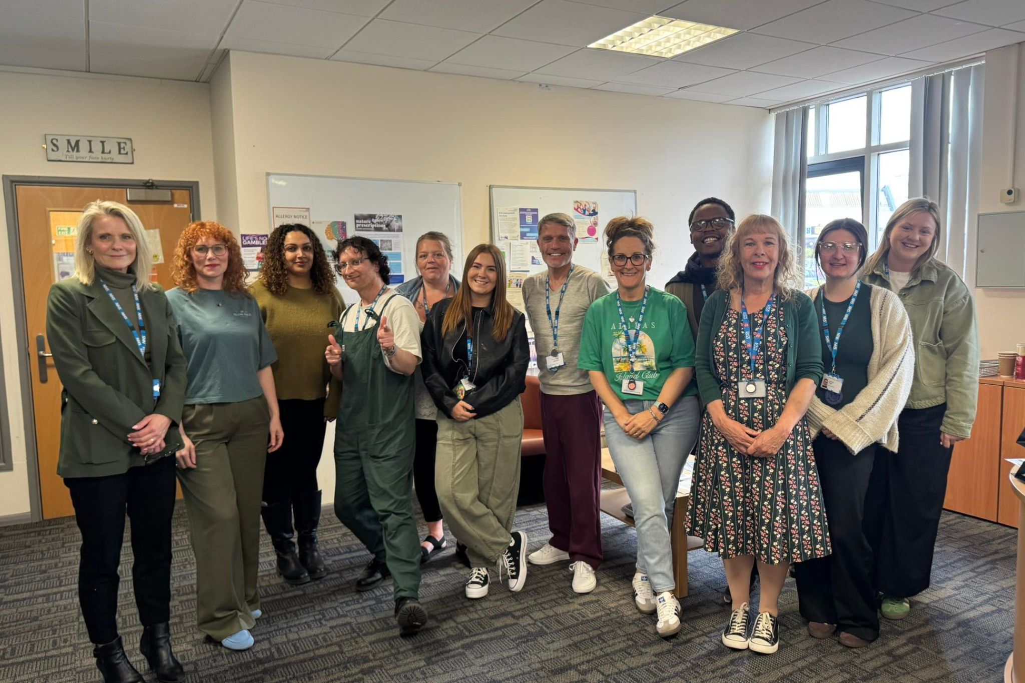 Our staff team celebrating Wear it Green Day