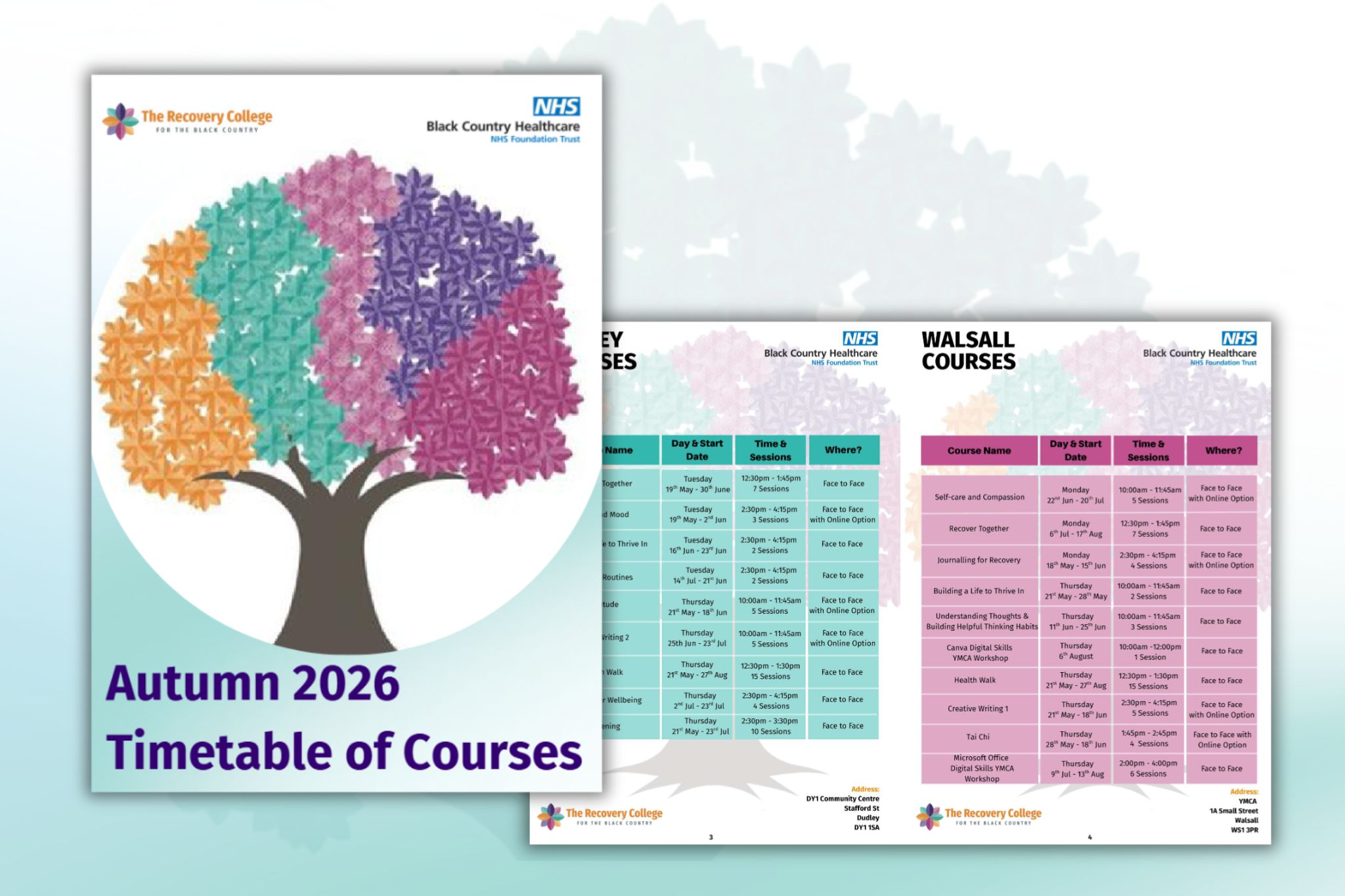 Our Autumn Timetable is available now!