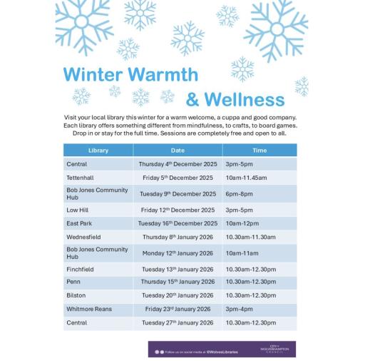 Winter Warmth and Wellness Events
