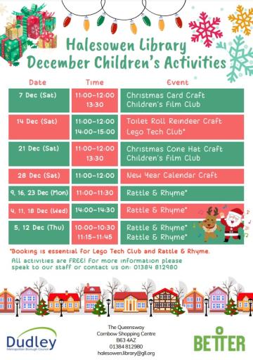 Children's Christmas Craft Activities in December at Halesowen Library