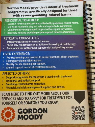 Gordon Moody Residential Treatment for gambling-related harms