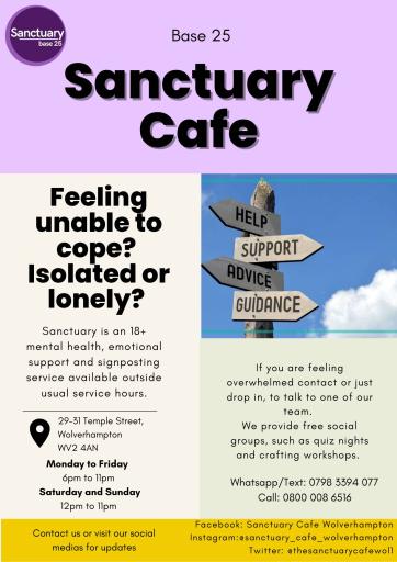 Sanctuary Cafe Wolverhampton