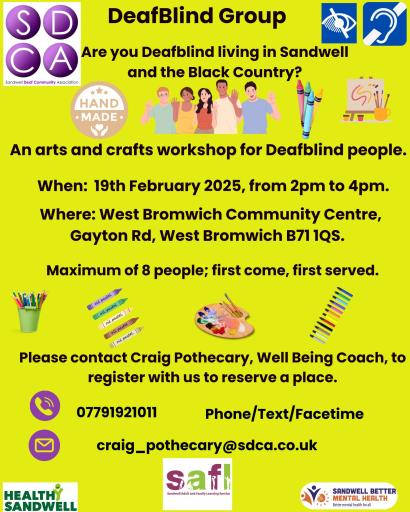 DeafBlind Craft Workshop in Sandwell